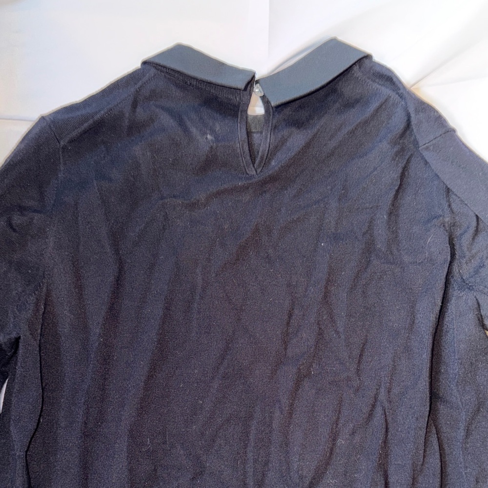 Ted Baker London Black Top with Gold Embellished Collar - Picture 9 of 10
